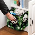 thumbnail image 5 of Panda Foldable Storage Basket with Handle, 10.8"x10.5"x10.6", Large Capacity Organizer Bins, 5 of 6