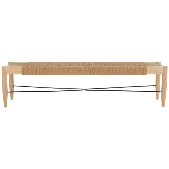 SAFAVIEH Arcana Coastal Jute Bench, Light Brown