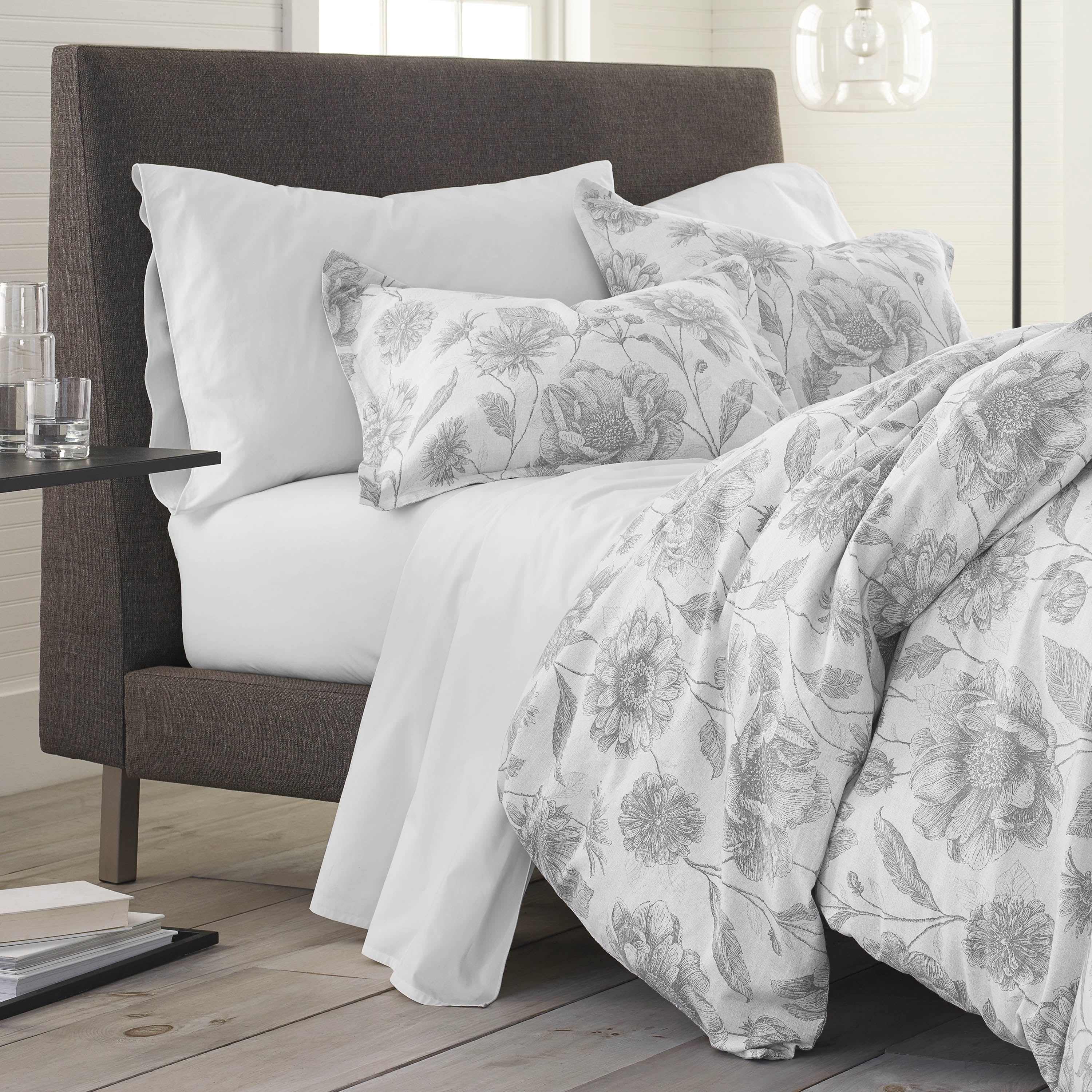 Martex EcoPure 3-Piece Organic Cotton Meadow Walk Print Comforter Set, Full/Queen – Comfort Wash