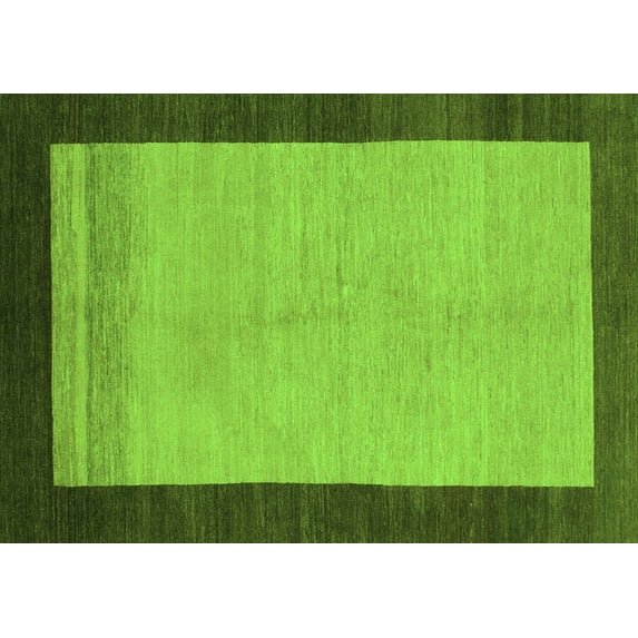 Ahgly Company Indoor Rectangle Abstract Green Modern Area Rugs, 3' x 5'
