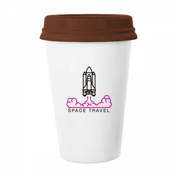 Space Shuttle Launches Space Travel Mug Coffee Drinking Glass Pottery Cerac Cup Lid