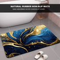 thumbnail image 4 of Earth Bath Mat,Blue and Gold Marble Texture Non-Slip Volume Super Absorbent Fast Drying for Bathroom Kitchen Door mat,Eco-Friendly Easy to Clean 16×24Inch (40 * 60cm), 4 of 6