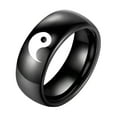 thumbnail image 5 of Men Women Yin Yang Sign Band Fashion Titanium Steel Ring Lover Couple Jewelry, 5 of 6