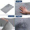 thumbnail image 5 of Gray Microfiber Bath Mat 16X24 Inch | Ultra Soft Absorbent Non-Slip Rubber Backing | Machine Washable Bathroom Rug for Shower Tub Kitchen Living Room Bedroom, 5 of 8