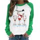 thumbnail image 1 of Tops Para Mujer Camisas de Manga Larga Otoño Primavera Patchwork Navidad Impreso Cuello Redondo Camiseta Casual Odeerbi  ODB149933, 1 of 6