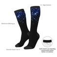 thumbnail image 4 of Vsdgher Black Blue Glitter Sparkles Knee Socks, High Socks Long Stretchy Sock Women Knee High Stocking, Long Socks for Women, 4 of 6