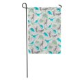 thumbnail image 1 of JSDART Blue Pattern Dinosaur Silhouette Tee Graphics All Over Colorful Garden Flag Decorative Flag House Banner 28x40 inch, 1 of 2