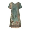 thumbnail image 6 of Patlollav Pntutb Ladies Beach Dress,Womens Summer Bohemian Print Knee Length Dress, 6 of 7