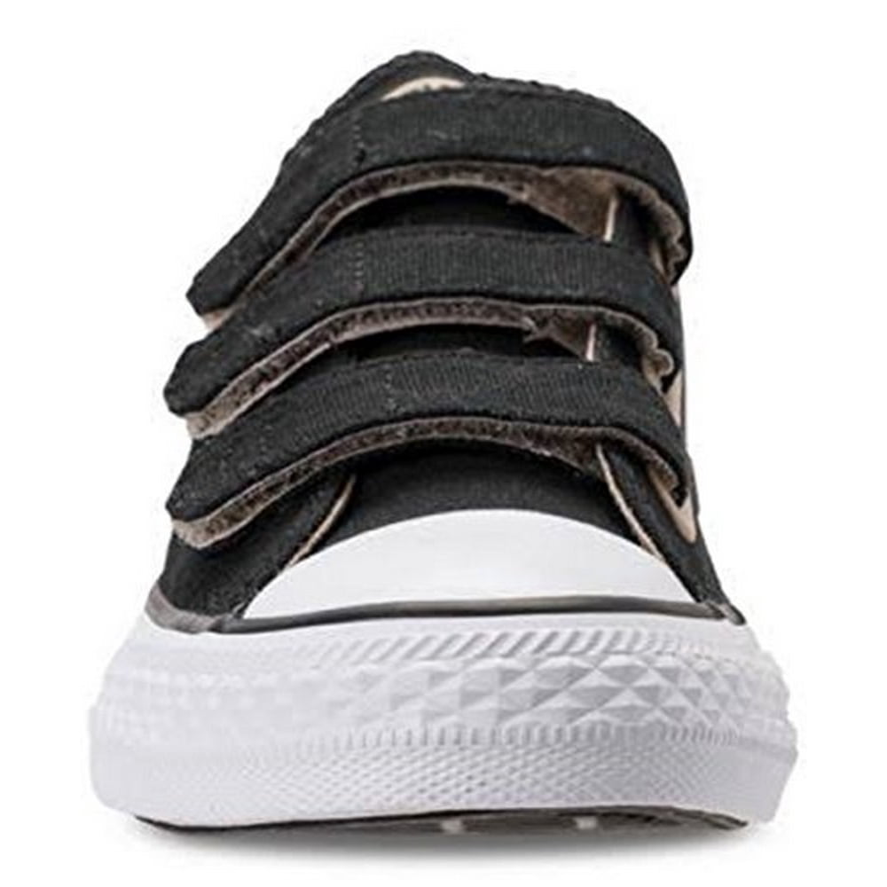 black converse with velcro straps
