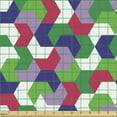 thumbnail image 2 of Abstract Fabric by the Yard, Modern Geometric Forms Interlocking Hexagonal Large Direction Pointers Theme, Decorative Upholstery Fabric for Sofas and Home Accents, Multicolor by Ambesonne, 2 of 5