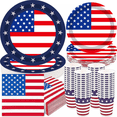 thumbnail image 2 of 2024 Independence Day Party Tableware Dinner Plate Tablecloth Paper Cup Party Decoration Suit-Youyoupin, 2 of 4