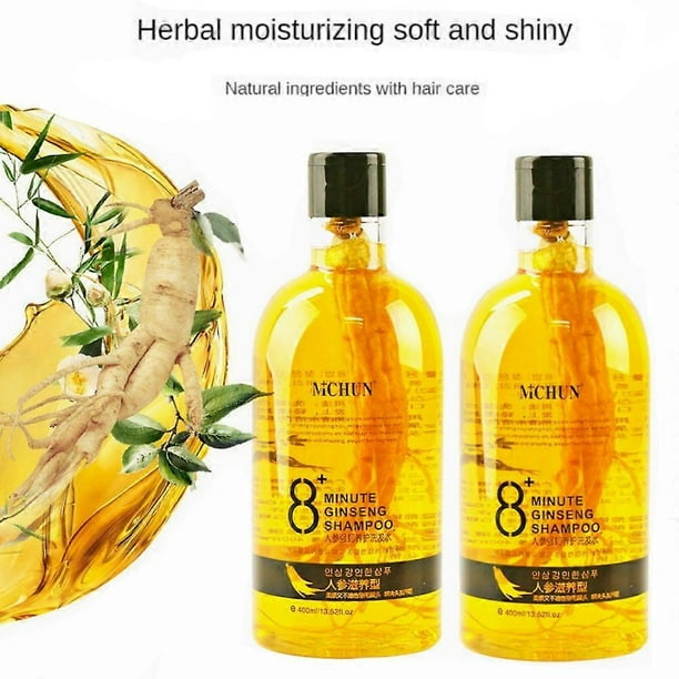 2PCS 8+ Minute Ginseng Shampoo Extract Root Nourishing Anti-Hair Loss Nourish Hair