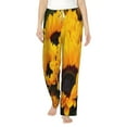 thumbnail image 2 of Picia Flower Bush Sunflower Womens Soft Woven Cotton Elastic Waistband Sleep Pajama Pant Lounge Sleep Pant With Pockets And Drawstring-Medium, 2 of 9