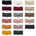 thumbnail image 4 of Diadema turbante de punto de ganchillo anudado con lazo clásico bohemio Chic de invierno para mujer rojo, 4 of 4