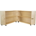 thumbnail image 4 of RRI Goods Montessori Birch Wood Folding Bookcase with Casters, Preschool, Classroom, Daycare Mobile Toy Organizer, 4 of 8
