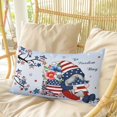 thumbnail image 4 of Independence Day Pillow Covers, Linen Long Throw Pillow Case, Red Blue Gnomes Usa Flag Star Tree Branch Holiday Pillow Protector Decorative Cushion Cover for Living Room/Bedroom 20" x 36", 4 of 8