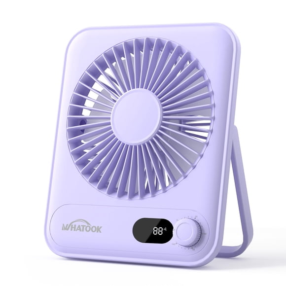 Ventilador de escritorio WHATOOK Small de 2000 mAh con 10 horas de batería recargable