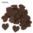 thumbnail image 3 of Corazones de fieltro en forma de corazón para el Día de San Valentín, 2 pulgadas x 2 pulgadas para manualidades de fiesta, marrón, paquete de 100, 3 of 7
