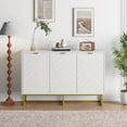 thumbnail image 1 of Moderno buffet sideboard: con 3 doors y a estante, wood credenza consola gabinete in blanca color, 1 of 7