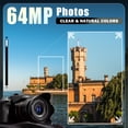 thumbnail image 4 of NBD 64MP Digital Cameras for Photography,8K Vlogging Cameras for YouTube,16X Optical Zoom, 180°Flip Screen,2 Batteries, 4 of 11