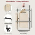 thumbnail image 4 of Laundry Sorter 5 Sections, Laundry Hamper with Heavy Duty Lockable Wheels and Removable Bags, 5 Bag Rolling Laundry Sorter Cart for Dirty Clothes Storage, Laundry Separator Hamper, Beige, 4 of 12