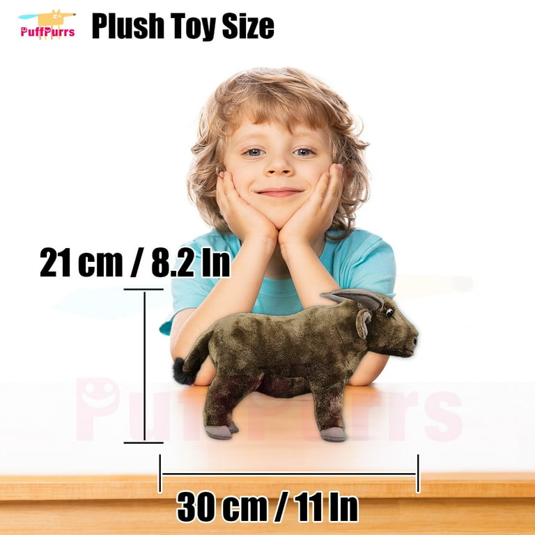 Realistic Buffalo Plush Toy - 12 Inch Soft Stuffed Animal For Kids Collection