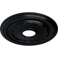 thumbnail image 3 of Ekena Millwork 15 3/8"OD x 3 5/8"ID x 1"P Federal Ceiling Medallion (Fits Canopies up to 8 1/2"), Hand-Painted Jet Black, 3 of 6