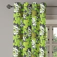 thumbnail image 2 of Ambesonne Sage Grommet Curtain, Nostalgia Vintage Foliage, 50" x 96", Green Black White, 2 of 6