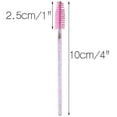thumbnail image 2 of 100 cepillos desechables para pestañas - Varitas de rímel de cristal rosa - Cepillo aplicador para extensiones de pestañas, 2 of 5