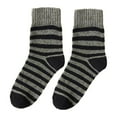 thumbnail image 3 of Calcetines de invierno Minnieouse 5 pares para hombre media pantorrilla Rayas verde militar, 3 of 6