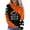Orange Black-1, variant on VILOVE Women Halloween Sweatshirt Letter Graphic Hoodie Fall Long Sleeve Casual Pullover Tops