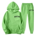 thumbnail image 3 of Long Sleeve Sweatshirt Drawstring Sweatpants Lounge Set Men's Tracksuit 2 Piece Hooded Athletic Sweatsuits Casual Running Jogging Sport Suit Sets (Green, XXXL), 3 of 4