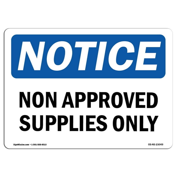 SignMission OS-NS-A-710-V-15224 7 x 10 in. OSHA Notice Sign - Notice All Shipping & Receiving in Rear