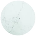 thumbnail image 1 of vidaXL Table Top White Ø40x0.8 cm Tempered Glass with Marble Design, 1 of 3