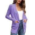 thumbnail image 1 of HKEDES Cardigan pour Femmes Cardigan Léger Décontracté en Tricot Chandails pour Femmes P-2x, 1 of 9