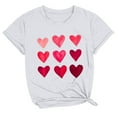 thumbnail image 2 of CALAFEBILA Women Tee Shirts Valentines Women Fashions,Lady Fashion Casual Short Sleeve Crew Neck Heart Print Tees Valentine Gifts for Girlfriend Tops, 2 of 3