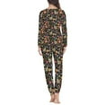 thumbnail image 3 of FOR U DESIGNS Flower Roosters Pajamas for Women Set Long Sleeve Pants with Pockets 2 Piece Size 3XL Sleepwear Long Crew Neck Tops for Women Jogger Loungewear Fall, 3 of 6