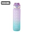 thumbnail image 1 of Botella de agua de 1 litro, botella de agua deportiva motivacional, botellas para beber a prueba de fugas, viaje, gimnasio al aire libre, jarras de Fitness para cocina, nuevo, 1 of 4