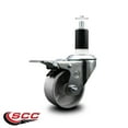 thumbnail image 2 of 3 Inch Semi Steel Swivel 1-3/8 Inch Expanding Stem Caster Total Lock Brake SCC, 2 of 2