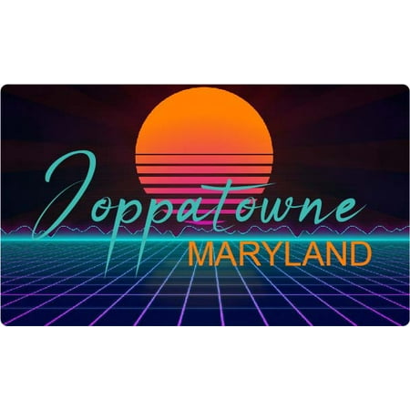 

Joppatowne Maryland 4 X 2.25-Inch Fridge Magnet Retro Neon Design