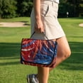 thumbnail image 4 of Whosucclay USA Flag Firework Pattern Golf Cart Accessories, 4 Pockets Golf Cart Seat Towel for Club Cars EZGO Yamaha, Travel-friendly 51.18 x 30.3 inches, 4 of 9