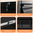 thumbnail image 3 of Modern 4 Locking File Cabinet, Black Metal For Office Use, Accommodates Legal/a4/f4 Size, Max 440 Lbs Load Capacity Filing Cabinet With Lock, Storage Solution, Build, 3 of 7