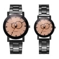 thumbnail image 4 of Reloj de pulsera de cuarzo informal con puntero redondo de moda, reloj de aleación para parejas (negro C pequeño), 4 of 4