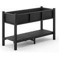 thumbnail image 5 of Dycanpo Raised Garden Bed with Legs and Storage Shelf, Outdoor Planter Box, 47x19x28in, Black, 5 of 8