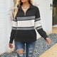 thumbnail image 3 of Suéteres para mujer Suéteres de otoño Moda Manga larga Cuello redondo Color a juego Tops sueltos Blusa de punto Odeerbi  ODB-5, 3 of 4