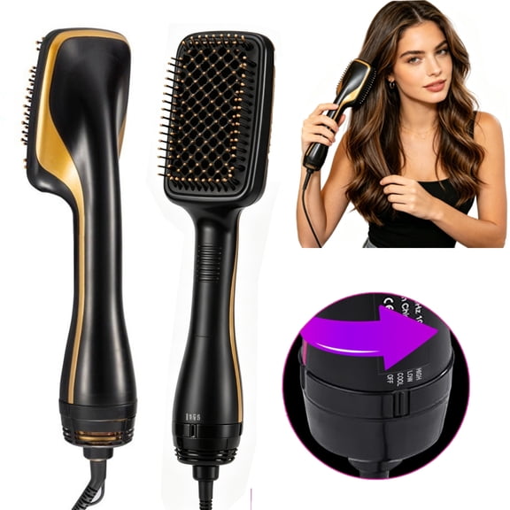 Hair Dryer Brush,One-Step Hair Dryer and Styler, Hair Straightener Brush Hair Dryer Hot Air Brush, Hair Styling Tool Straightening Drying Smooth Hair for All Hair Types
