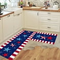 thumbnail image 5 of Elainilye Patriotic Rug Set, Non-Slip Kitchen Mat Pair with Flag Pattern, Red White Blue Doormats for Sink Stove Areas, Washable Indoor Outdoor Decor, B, 5 of 6