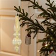 thumbnail image 6 of LGHDIWN 6 Pcs Christmas Finial Ornaments Shatterproof Plastic Finial Ball Drop Ornaments, Christmas Tree Hanging Decorations for Holiday, Vintage Drop Finial Pendant, 6 of 7