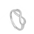 thumbnail image 4 of Infinity Symbol Wedding Ring Knot .925 Sterling Silver Band Jewelry Female Male Unisex Size 3, 4 of 4