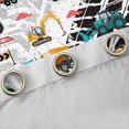 thumbnail image 4 of Manfei Cartoon Excavator Vehicle Curtains Pack of 2 (42x84 Each),Equipment Truck Crane Curtains Blackout,Retro Geometric Circle Bedroom Curtains For Boys,Breathable Home Decor, 4 of 6